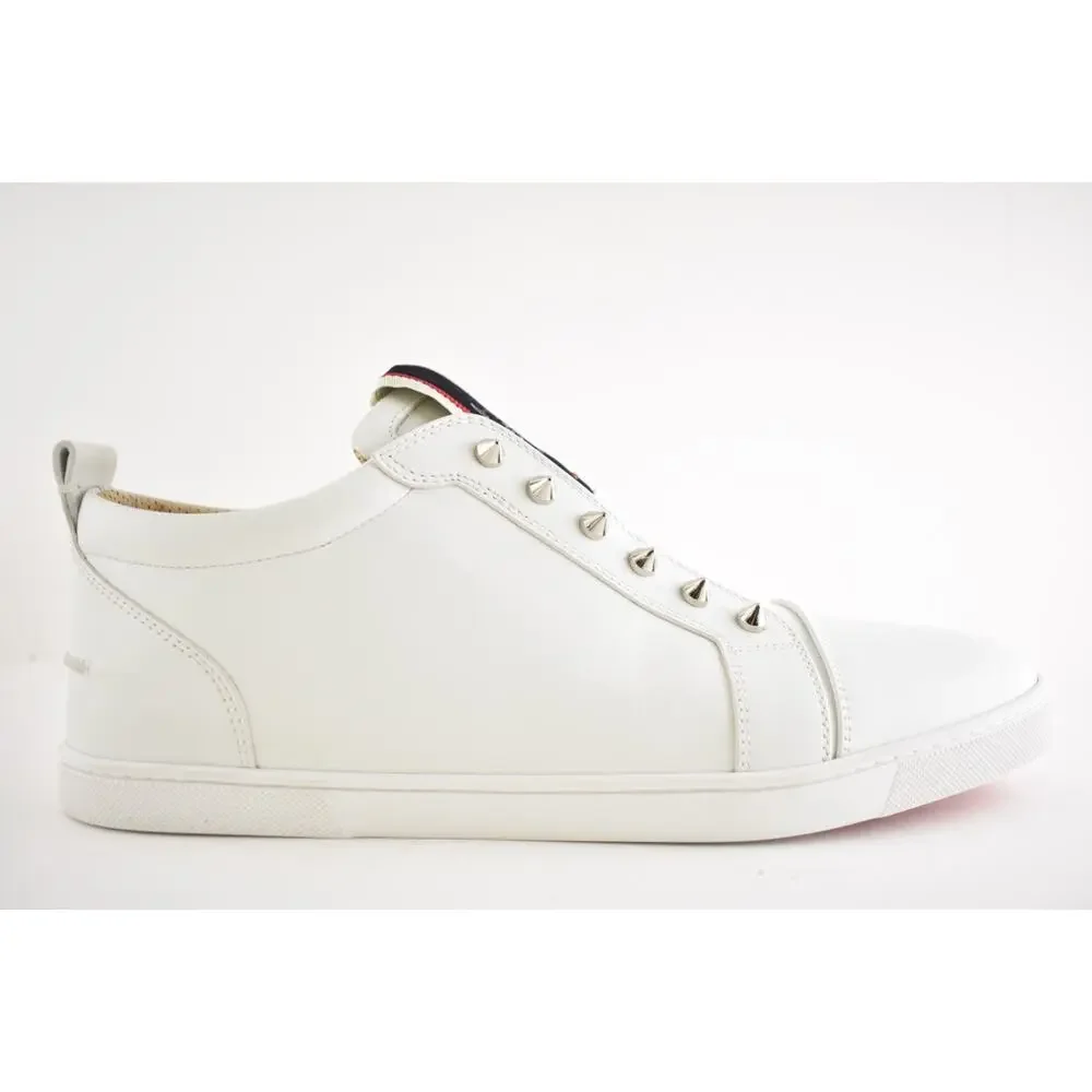 Christian Louboutin F.A.V Fique A Vontade White Leather Low Top Sneaker 45 12